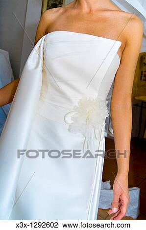 Bride in wedding dress View Large Photo Image Stock Image - Bride in wedding dress. Fotosearch