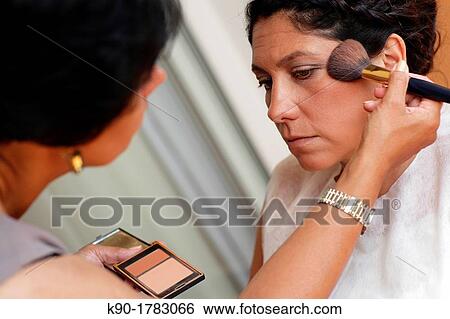 Bride, Make-up, Mallorca, Spain View Large Photo Image Stock Photograph - Bride, Make-up, Mallorca, Spain. Fotosearch