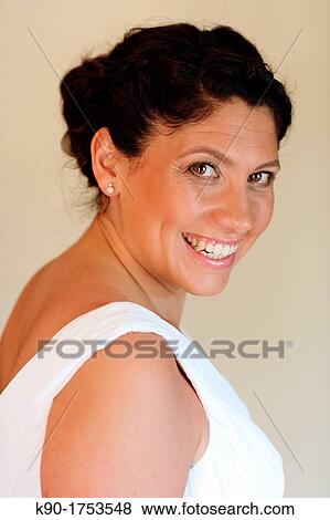 Stock Photo - Bride, Portrait, Mallorca, Spain, Europe. Fotosearch