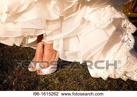 bride wedding dress shoes View Large Photo Image Stock Image - bride wedding dress shoes. Fotosearch