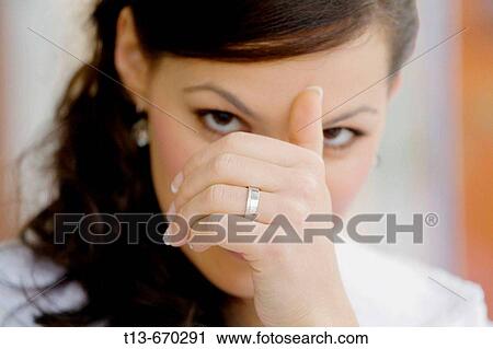 Bride with wedding ring on finger View Large Photo Image Stock Image - Bride with wedding ring on finger. Fotosearch