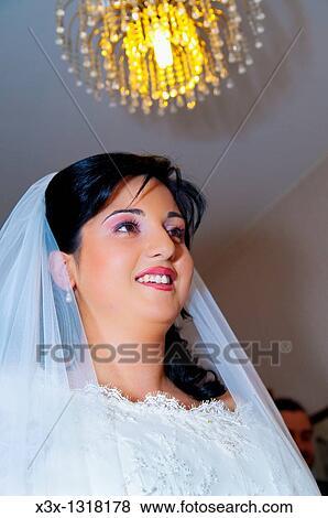 Stock Photo - Bride with wedding veil. Fotosearch