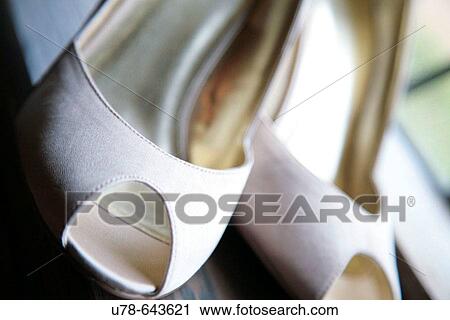 Bride's wedding shoes View Large Photo Image Stock Image - Bride's wedding shoes. Fotosearch