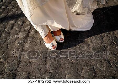 Bride's wedding shoes View Large Photo Image Stock Image - Bride's wedding shoes. Fotosearch