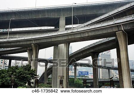 Bridges, Chongqing, Sichuan Province, Yangtze River, China. View Large Photo Image Stock Image - Bridges, Chongqing, Sichuan Province, Yangtze River, China.. Fotosearch