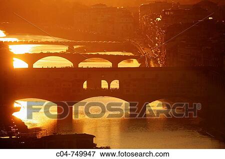 Bridges over Arno River, Florence. Tuscany, Italy View Large Photo Image Stock Photo - Bridges over Arno River, Florence. Tuscany, Italy. Fotosearch