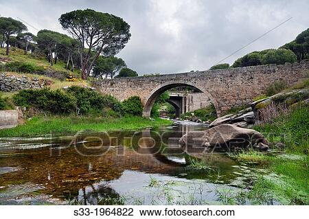Bridges over the Becedas river in El Hoyo de Pinares. Avila. Castilla Leon. Spain. View Large Photo Image Stock Image - Bridges over the Becedas river in El Hoyo de Pinares. Avila. Castilla Leon. Spain.. Fotosearch
