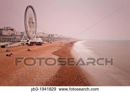 Brighton Beach in Winter, Brighton, Sussex, England. View Large Photo Image Stock Photo - Brighton Beach in Winter, Brighton, Sussex, England.. Fotosearch