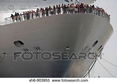Stock Photography - Brilliance of the seas cruise ship, Gatun Locks, Panama Canal, Panama. Fotosearch