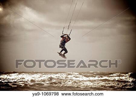 British kite surfing championships held on Blackpool beach, Lancashire, England View Large Photo Image Stock Photo - British kite surfing championships held on Blackpool beach, Lancashire, England. Fotosearch