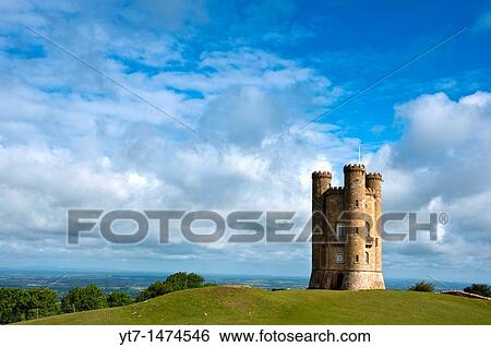 Broadway tower in the Worcestershire Cotswolds UK View Large Photo Image Stock Photograph - Broadway tower in the Worcestershire Cotswolds UK. Fotosearch