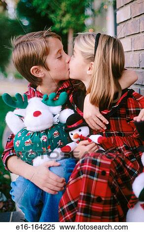 Brother and sister kissing View Large Photo Image Stock Photography - Brother and sister kissing. Fotosearch