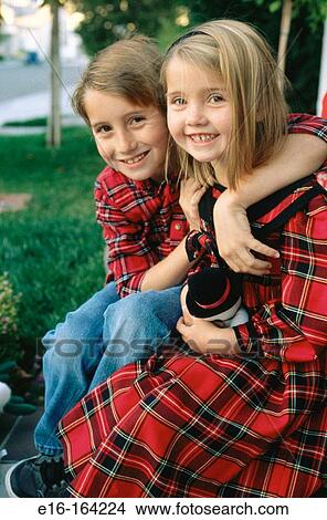 Picture - Brother and sister. Fotosearch