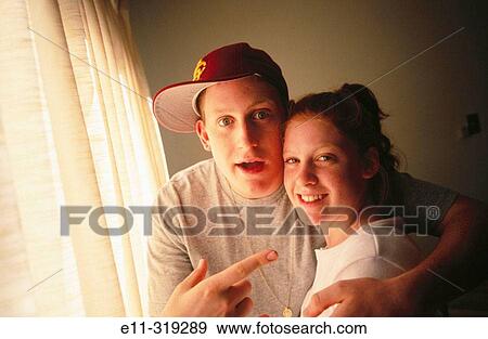 Brother and sister, teenagers View Large Photo Image Stock Photo - Brother and sister, teenagers. Fotosearch