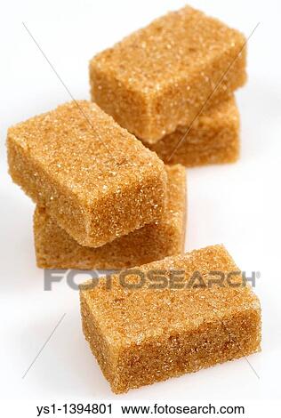 Brown Sugar, Cubes against White Background View Large Photo Image Stock Image - Brown Sugar, Cubes against White Background. Fotosearch