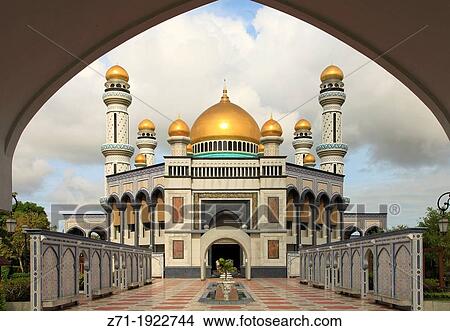Picture - Brunei, Gadong, Jame? Asr Hassanil Bolkiah, Mosque,. Fotosearch
