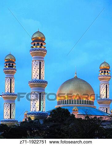 Stock Image - Brunei, Gadong, Jame? Asr Hassanil Bolkiah, Mosque,. Fotosearch