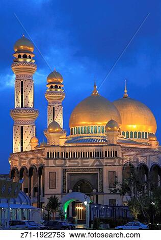 Stock Image - Brunei, Gadong, Jame? Asr Hassanil Bolkiah, Mosque,. Fotosearch