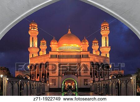 Brunei, Gadong, Jame? Asr Hassanil Bolkiah, Mosque, View Large Photo Image Stock Photo - Brunei, Gadong, Jame? Asr Hassanil Bolkiah, Mosque,. Fotosearch
