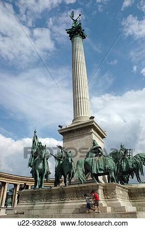 Budapest (Hungary), the monument in the Heroes Square View Large Photo Image Stock Photo - Budapest (Hungary), the monument in the Heroes Square. Fotosearch