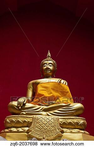Buddha Statue in the Temple Wat Buppharam in Chiang Mai, Thailand. View Large Photo Image Stock Photo - Buddha Statue in the Temple Wat Buppharam in Chiang Mai, Thailand.. Fotosearch