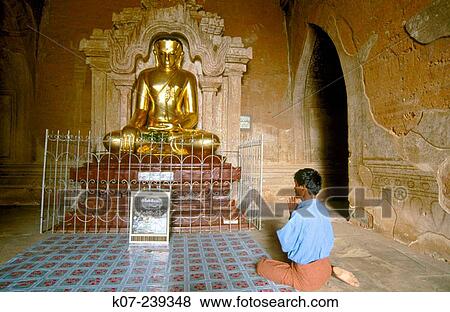 Buddha statue inside Htilominio Pagoda. Bagan Archaeological site. Mandalay division. Myanmar (Burma) View Large Photo Image Stock Photo - Buddha statue inside Htilominio Pagoda. Bagan Archaeological site. Mandalay division. Myanmar (Burma). Fotosearch