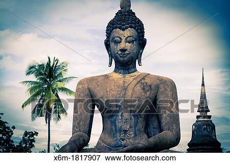 Buddha statue Wat Mahathat Sukhothai Historical Park Thailand View Large Photo Image Stock Photo - Buddha statue Wat Mahathat Sukhothai Historical Park Thailand. Fotosearch