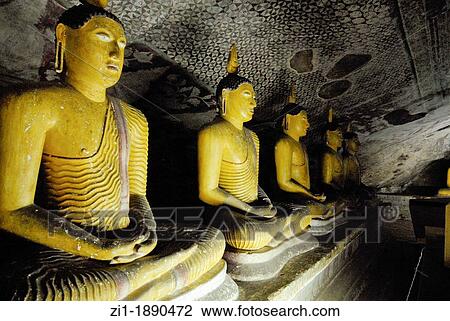 Buddha statues in the famous cave of Dambula, Sri Lanka View Large Photo Image Stock Image - Buddha statues in the famous cave of Dambula, Sri Lanka. Fotosearch