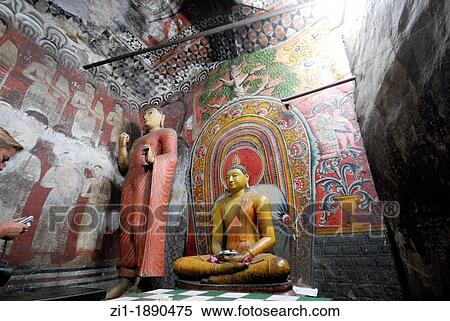 Buddha statues in the famous cave of Dambula, Sri Lanka View Large Photo Image Stock Photography - Buddha statues in the famous cave of Dambula, Sri Lanka. Fotosearch