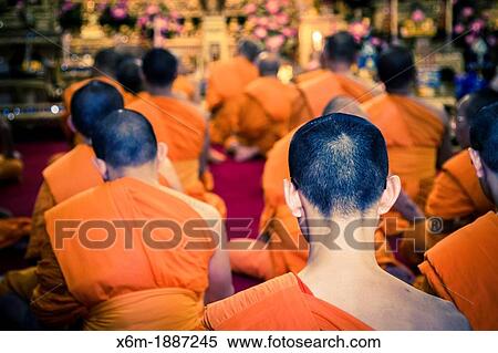 Buddhism monks Wat Pho temple Bangkok, Thailand View Large Photo Image Stock Photography - Buddhism monks Wat Pho temple Bangkok, Thailand. Fotosearch