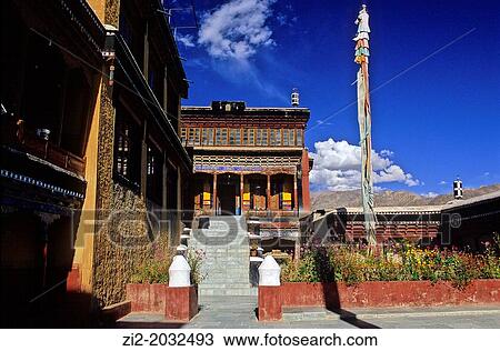 Buddhist monastery in the Indus valley, Ladakh, Jammu and Kashmir state, India View Large Photo Image Stock Image - Buddhist monastery in the Indus valley, Ladakh, Jammu and Kashmir state, India. Fotosearch