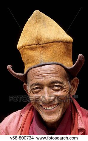 BUDDHIST MONK, MONASTERY OF LINGSHED, LADAKH, INDIA View Large Photo Image Picture - BUDDHIST MONK, MONASTERY OF LINGSHED, LADAKH, INDIA. Fotosearch