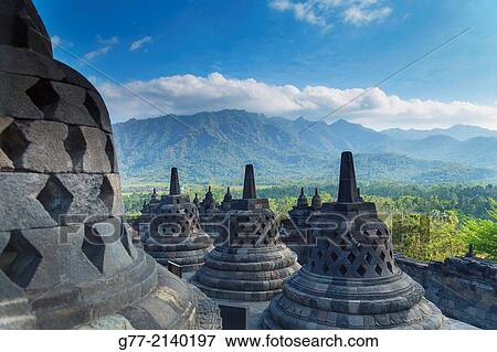 Buddhist Temple of Borobudur, Java, Indonesia View Large Photo Image Stock Photo - Buddhist Temple of Borobudur, Java, Indonesia. Fotosearch