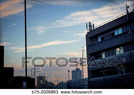 building at dusk in the City, London, England, UK View Large Photo Image Stock Image - building at dusk in the City, London, England, UK. Fotosearch