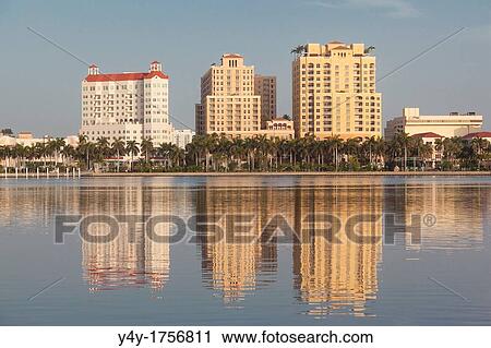 Stock Image - Building In Downtown West Palm Beach, FL. Fotosearch