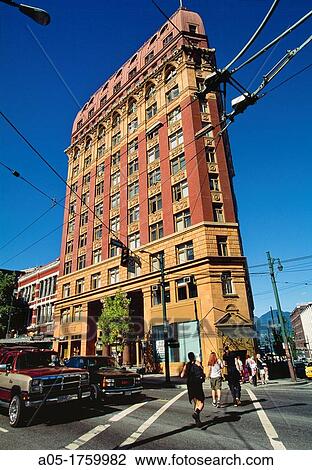 Building in Hastings Street Vancouver British Columbia Canada. View Large Photo Image Stock Image - Building in Hastings Street Vancouver British Columbia Canada.. Fotosearch