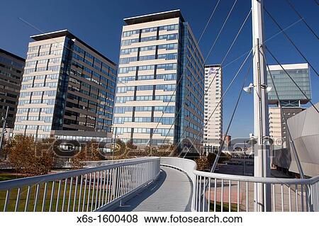 Stock Photo - Buildings in Forum area, Barcelona city, Spain. Fotosearch