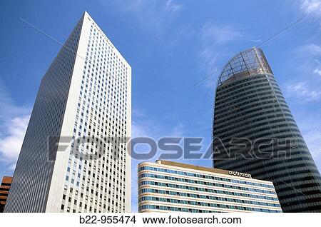 Buildings in La Defense business district, Paris, France View Large Photo Image Picture - Buildings in La Defense business district, Paris, France. Fotosearch