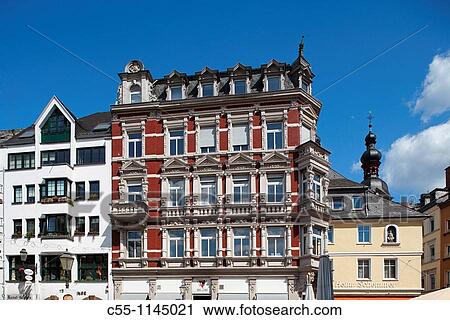 Buildings, Koblenz, Rhineland-Palatinate, Germany View Large Photo Image Stock Image - Buildings, Koblenz, Rhineland-Palatinate, Germany. Fotosearch