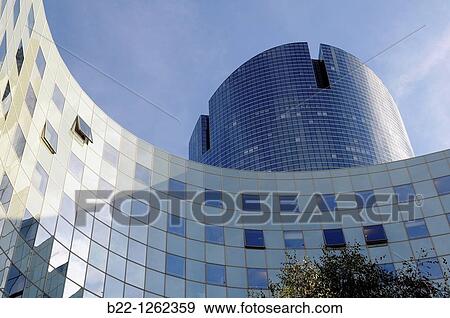 Buildings of the business sector Paris La D? fense, Paris, France. View Large Photo Image Stock Photo - Buildings of the business sector Paris La D? fense, Paris, France.. Fotosearch