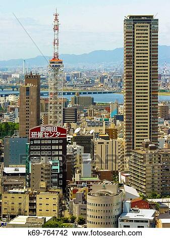Buildings Osaka Japan View Large Photo Image Stock Image - Buildings Osaka Japan. Fotosearch