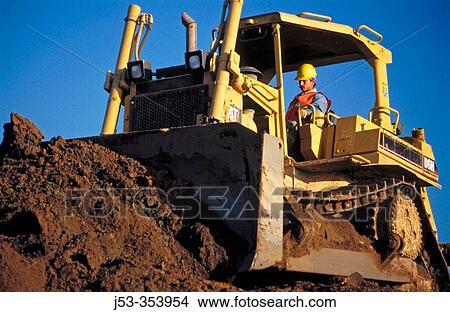 Bulldozer. I-880 Cypress Project. Oakland. California. USA. View Large Photo Image Picture - Bulldozer. I-880 Cypress Project. Oakland. California. USA.. Fotosearch