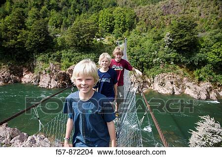 Buller Gorge Swingbridge, South Island, New Zealand View Large Photo Image Picture - Buller Gorge Swingbridge, South Island, New Zealand. Fotosearch