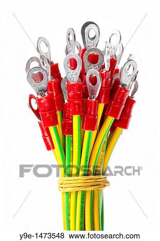 bunch of yellow-green wires with prefab contacts View Large Photo Image Stock Photo - bunch of yellow-green wires with prefab contacts. Fotosearch