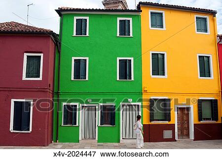 Burano Island, Venice, Veneto, Italy, Europe. - M. R. View Large Photo Image Stock Photo - Burano Island, Venice, Veneto, Italy, Europe. - M. R.. Fotosearch