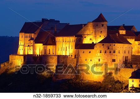 Burghausen, Castle, Altotting district, Upper Bavaria, Bavaria, Germany view from Austria over Salzach River View Large Photo Image Stock Image - Burghausen, Castle, Altotting district, Upper Bavaria, Bavaria, Germany view from Austria over Salzach River. Fotosearch