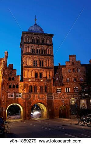 Burgtor, Castle Gate, Luebeck, Schleswig-Holstein, Hamburg, Deutschland, Germany View Large Photo Image Stock Photo - Burgtor, Castle Gate, Luebeck, Schleswig-Holstein, Hamburg, Deutschland, Germany. Fotosearch