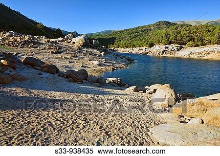 Stock Photography - Burguillo reservoir, Parque Natural de Iruelas, Las Cruceras, Castile-Leon, Spain. Fotosearch