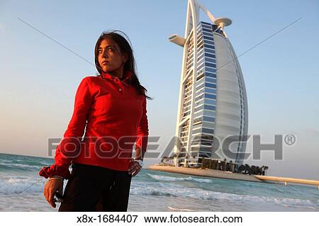 Burj Al Arab hotel at Jumeirah beach, Dubai, United Arab Emirates UAE View Large Photo Image Stock Photo - Burj Al Arab hotel at Jumeirah beach, Dubai, United Arab Emirates UAE. Fotosearch