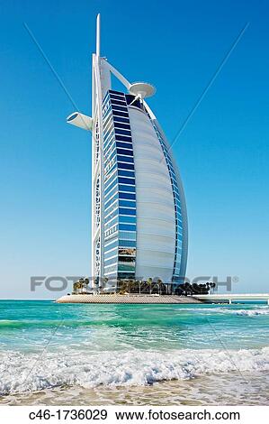 Stock Photo - Burj Al Arab hotel, Dubai City, Dubai, United Arab Emirates, Middle East.. Fotosearch